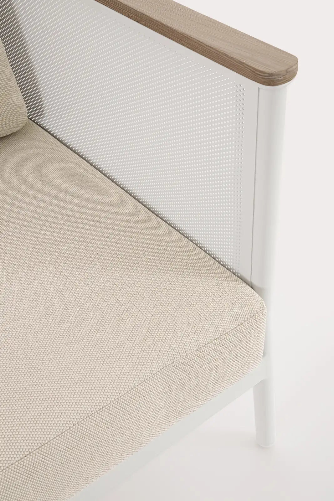 Outdoor 4er-Set Sitzgruppe Ulises Vapor Aluminium Holzoptik - ZEN ZONE Furniture