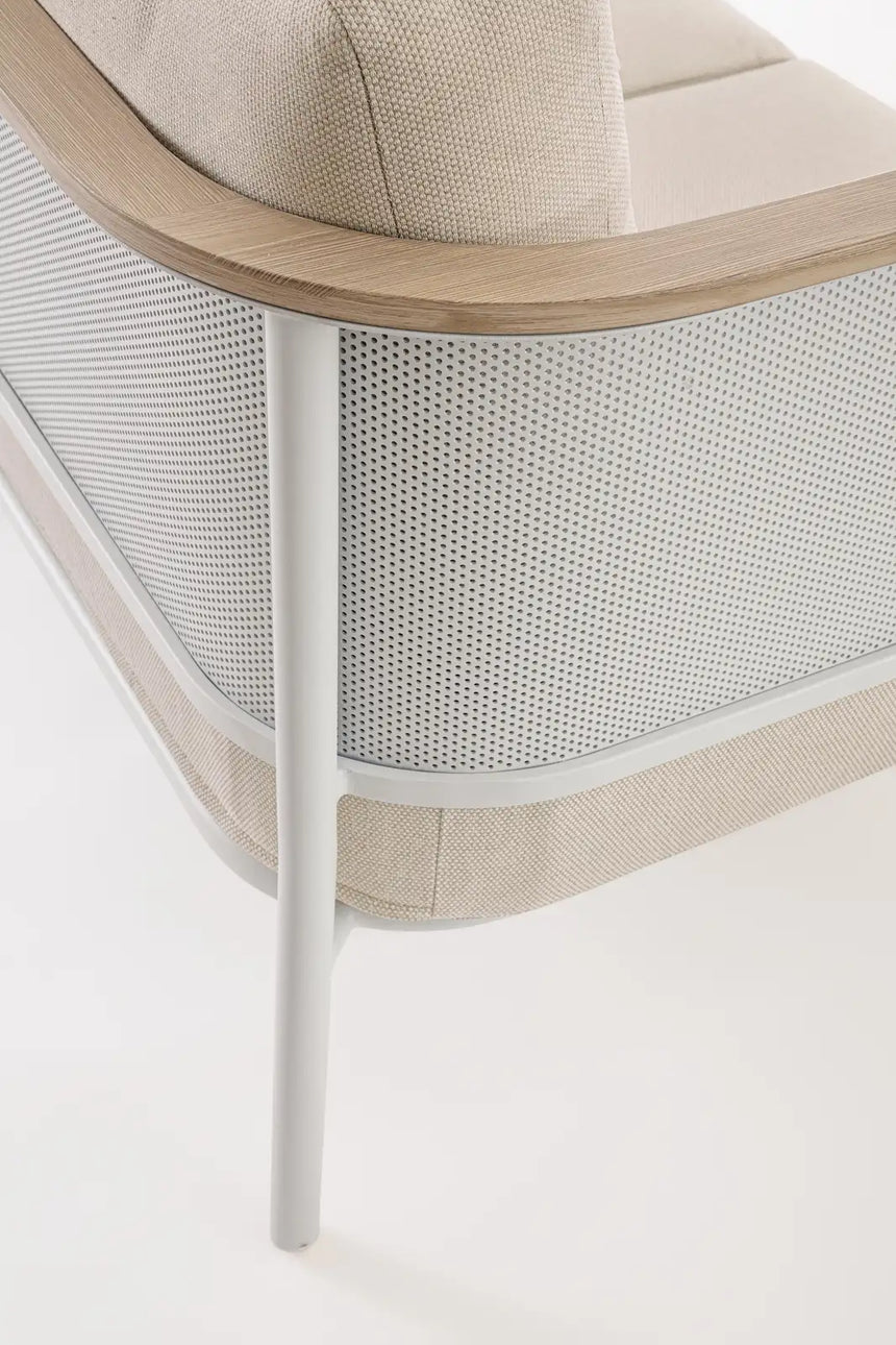 Outdoor 4er-Set Sitzgruppe Ulises Vapor Aluminium Holzoptik - ZEN ZONE Furniture