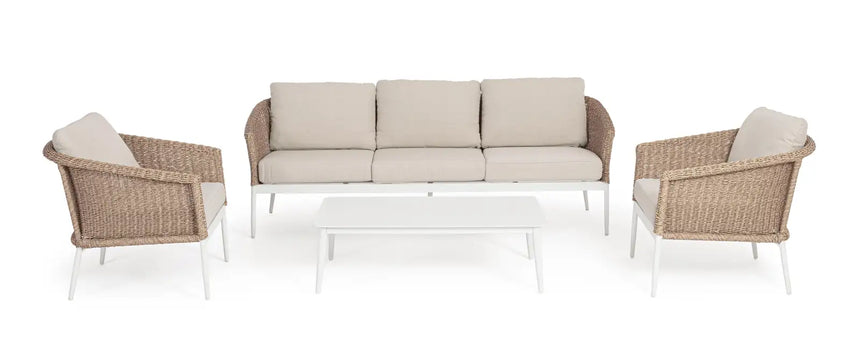 Outdoor 4er-Set Sitzgruppe Oceana Vapor aus Aluminium - ZEN ZONE Furniture