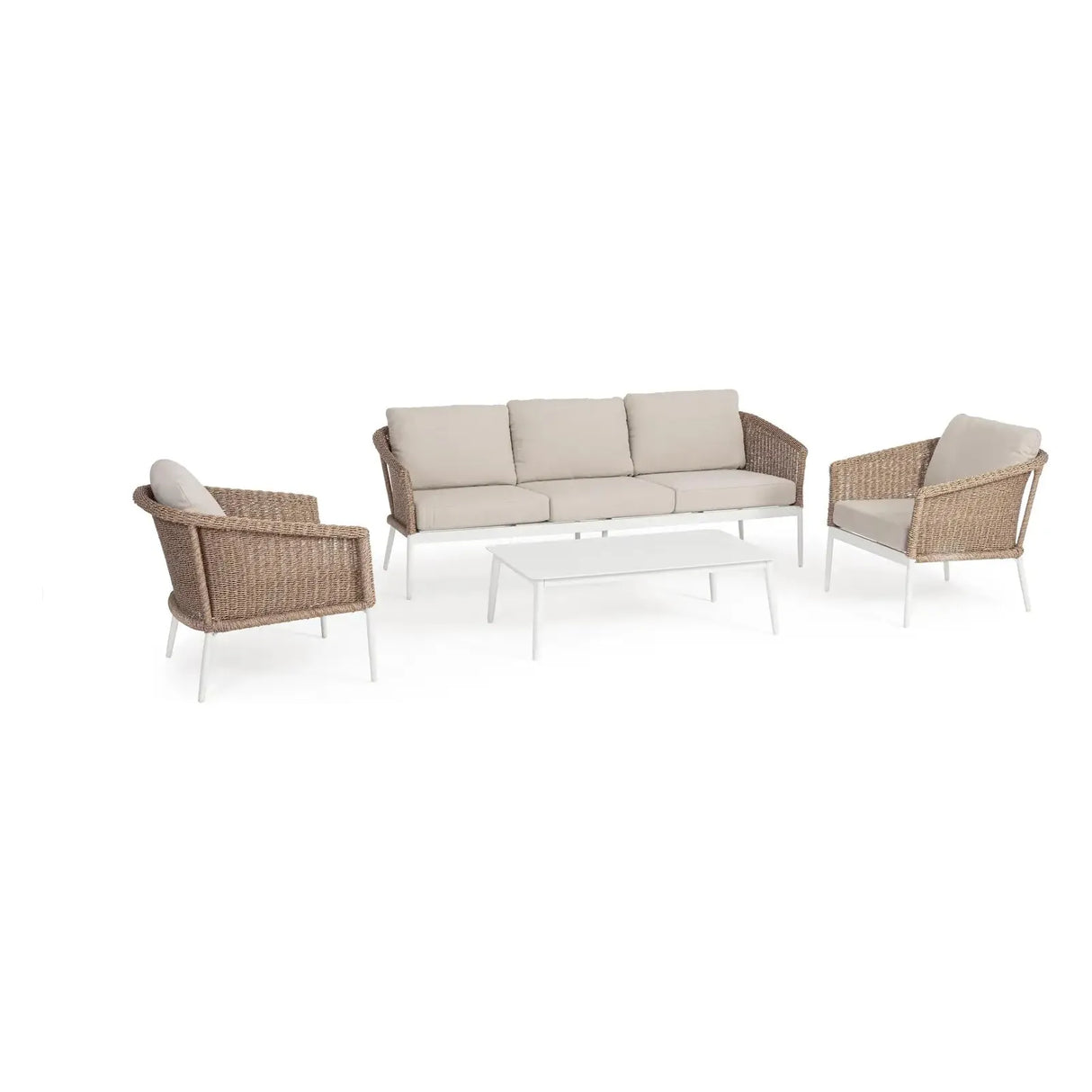 Outdoor 4er-Set Sitzgruppe Oceana Vapor aus Aluminium - ZEN ZONE Furniture