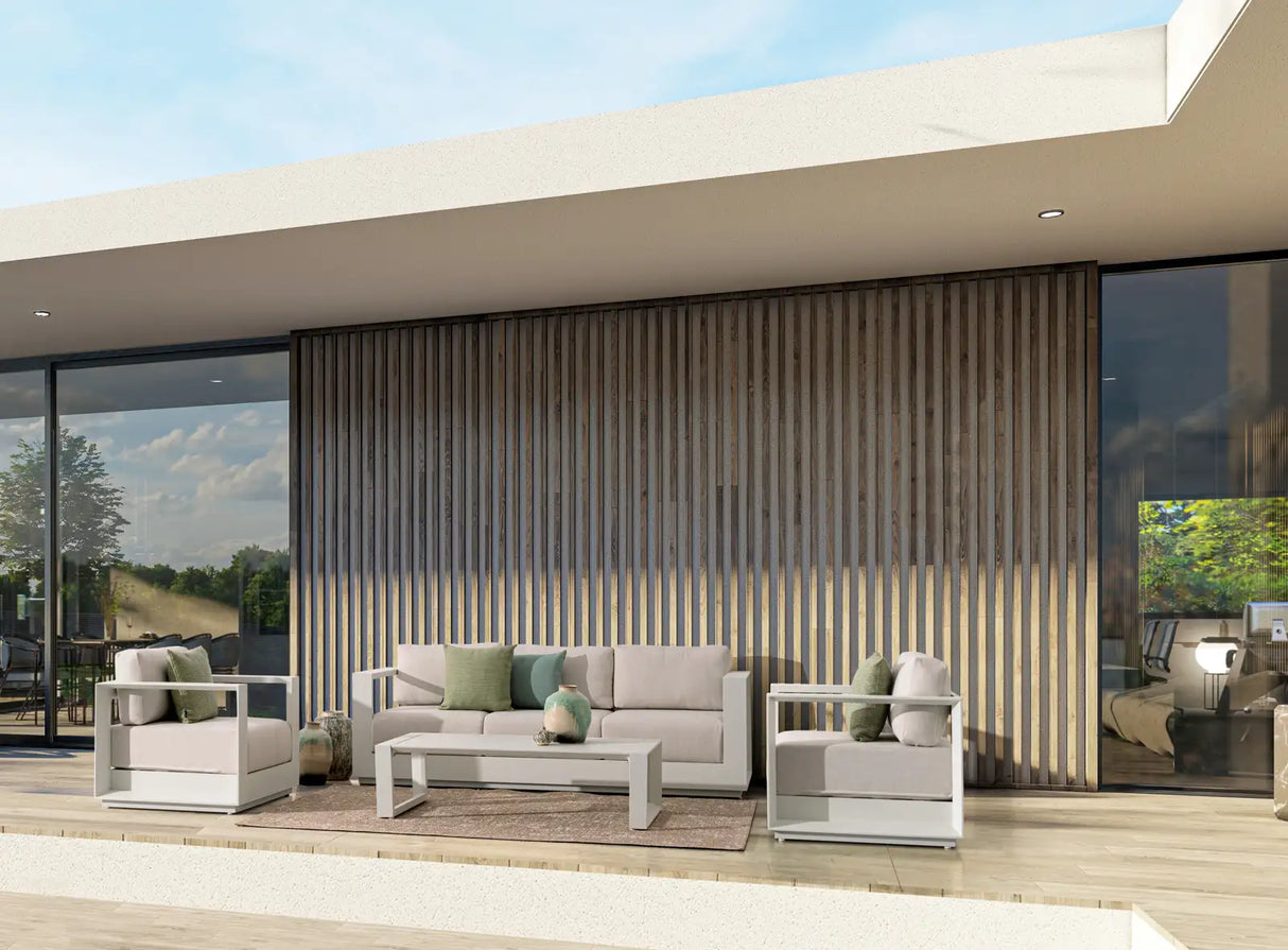 Outdoor 4er-Set Sitzgruppe Moses vapor aus Aluminium - ZEN ZONE Furniture