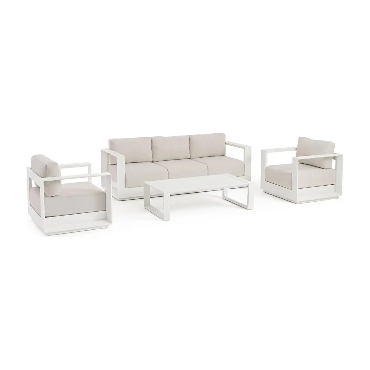 Outdoor 4er-Set Sitzgruppe Moses vapor aus Aluminium - ZEN ZONE Furniture