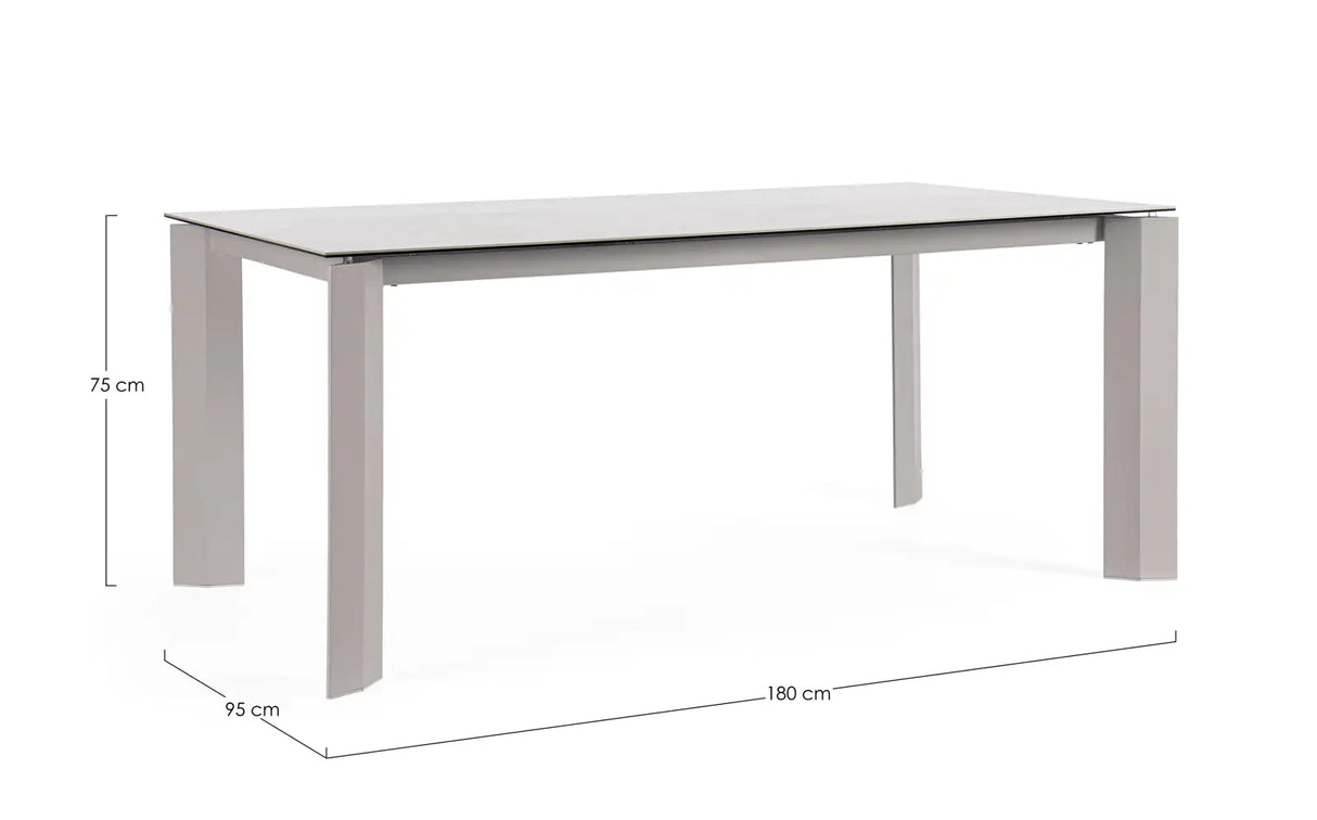 Outdoor Tisch Otavio moon WG24 Aluminium mit Keramikplatte 180x95 cm - ZEN ZONE Furniture