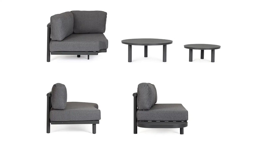 Outdoor Set Ecksitzgruppe Hercules anthrazit WG2 - ZEN ZONE Furniture