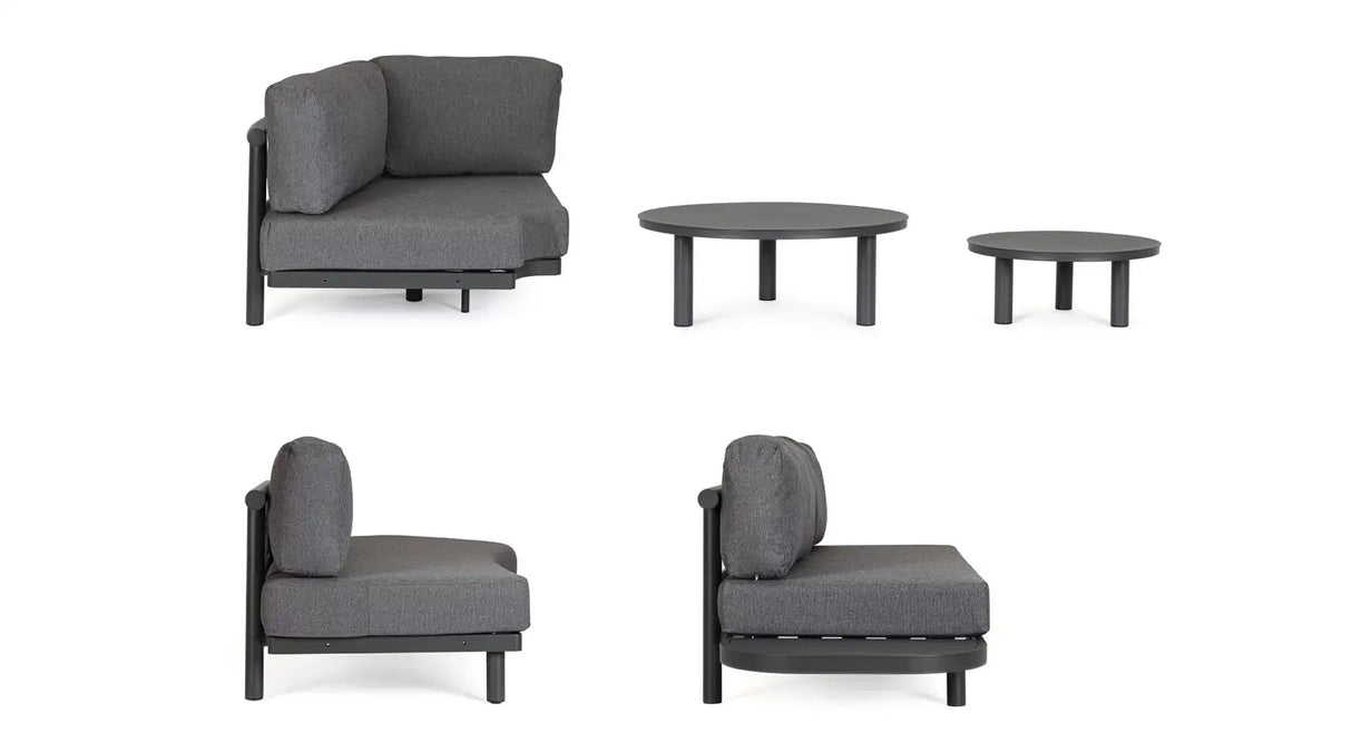 Outdoor Set Ecksitzgruppe Hercules anthrazit WG2 - ZEN ZONE Furniture