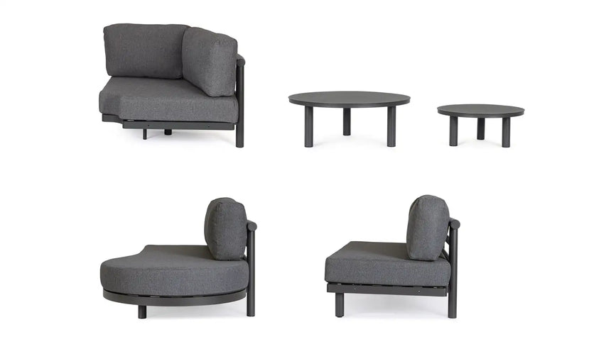 Outdoor Set Ecksitzgruppe Hercules anthrazit WG2 - ZEN ZONE Furniture