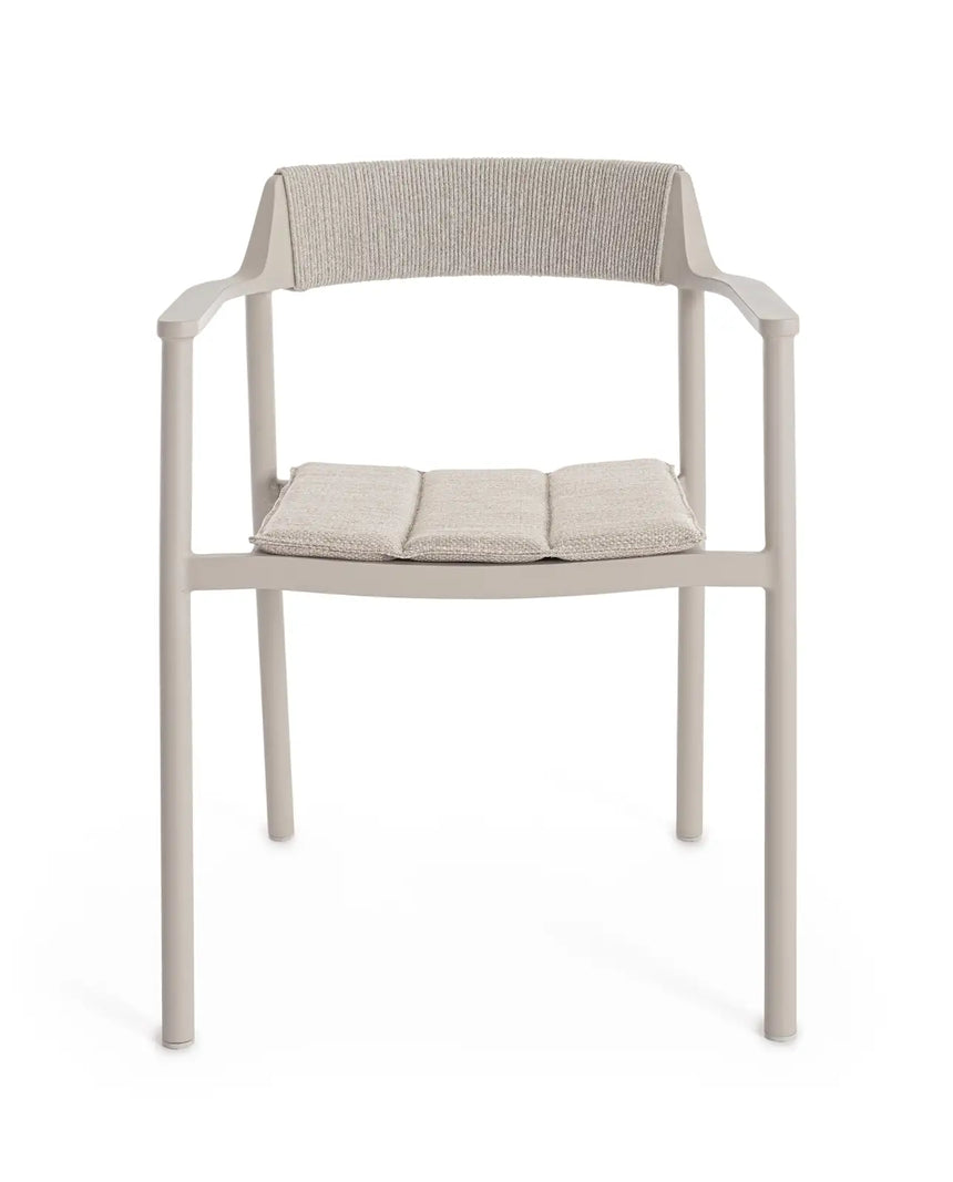Gartenstuhl mit Armlehnen Ropery morny WG25 aus Aluminium - ZEN ZONE Furniture