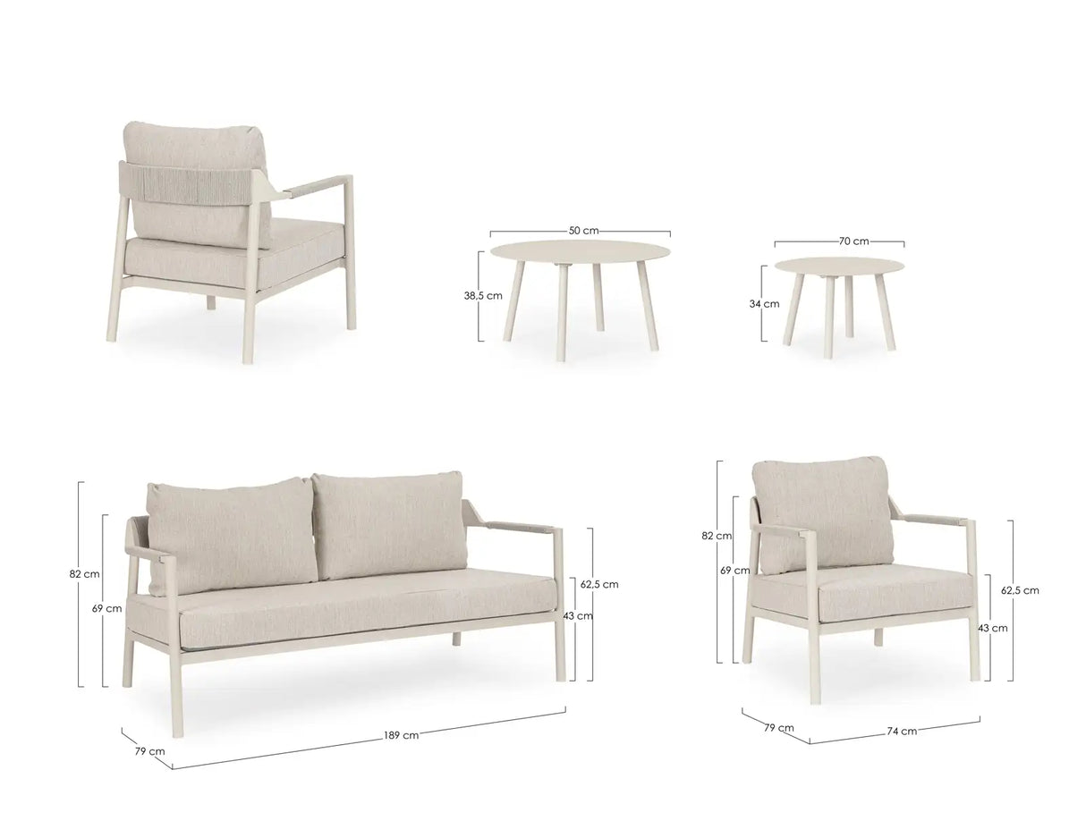 Outdoor 5er-Set Ecksitzgruppe Ropery morny WG25 - ZEN ZONE Furniture