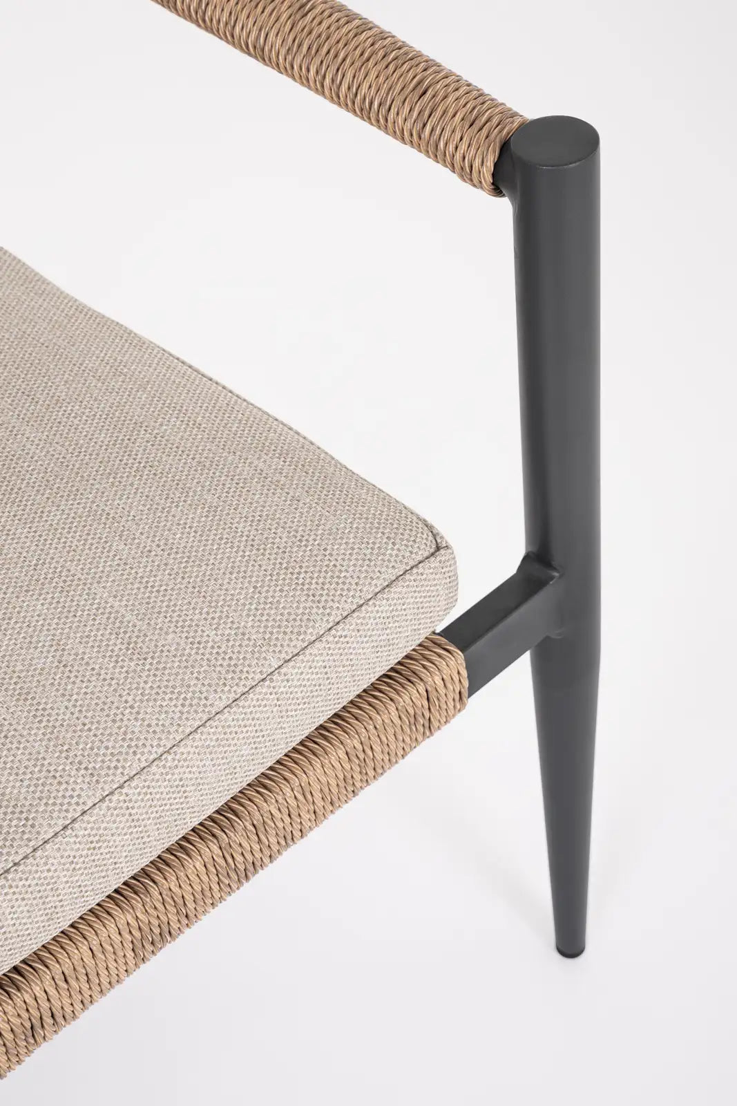 Outdoor Sessel mit Armlehnen Jandia Anthrazit/Natur - ZEN ZONE Furniture