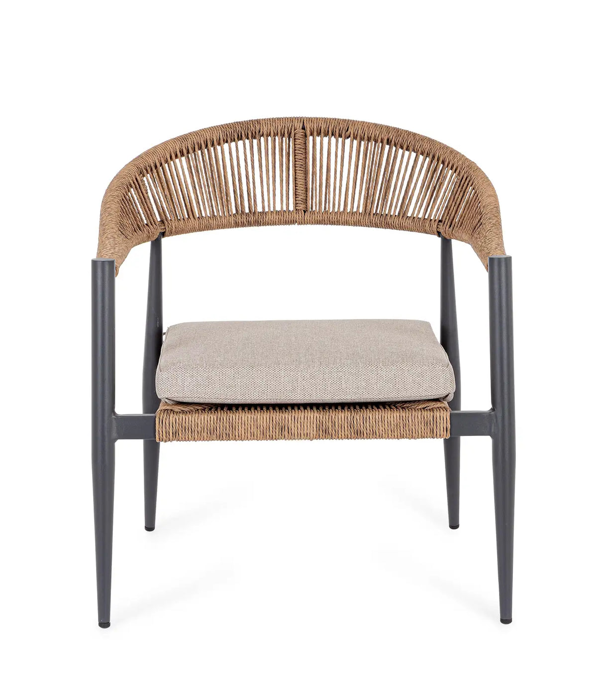 Outdoor Sessel mit Armlehnen Jandia Anthrazit/Natur - ZEN ZONE Furniture