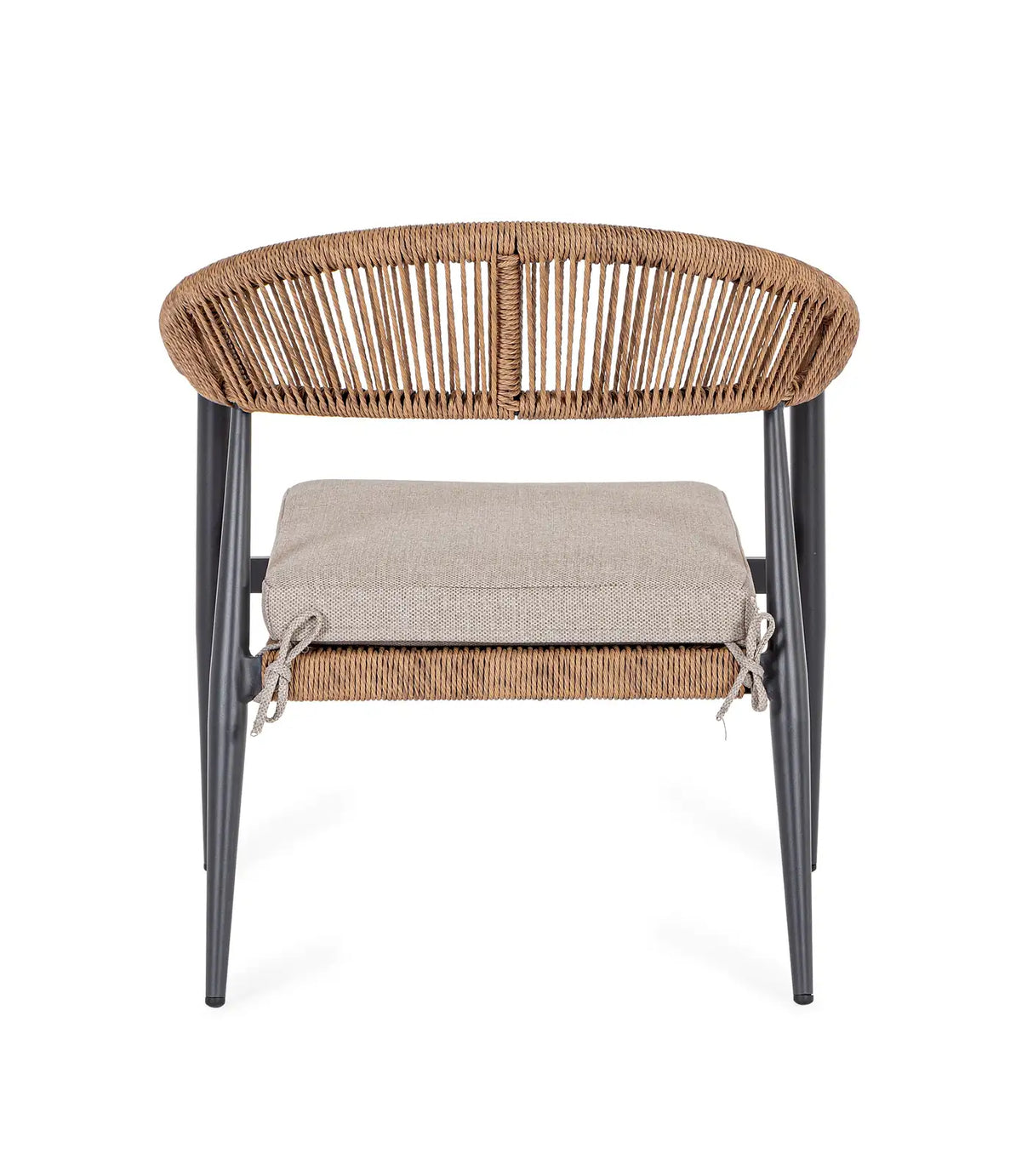 Outdoor Sessel mit Armlehnen Jandia Anthrazit/Natur - ZEN ZONE Furniture