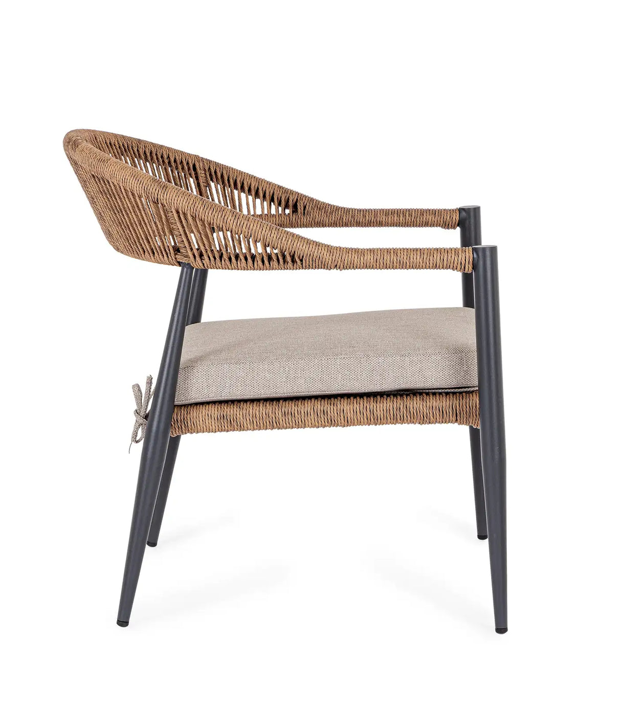 Outdoor Sessel mit Armlehnen Jandia Anthrazit/Natur - ZEN ZONE Furniture