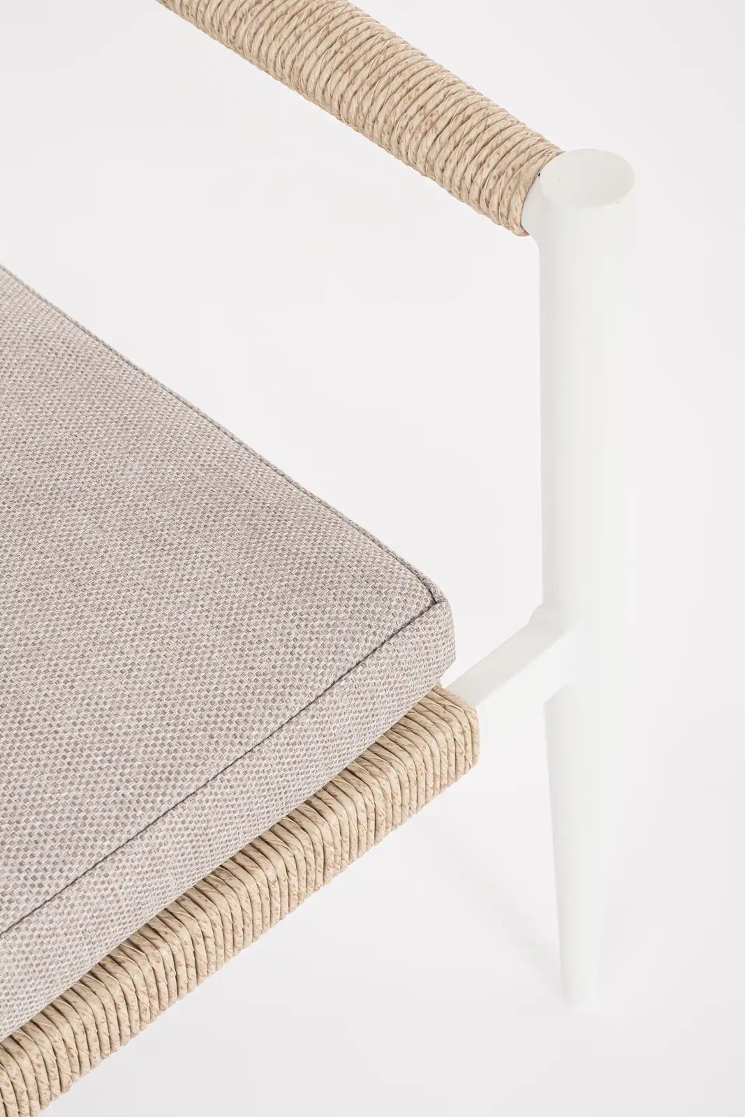 Outdoor Sessel mit Armlehnen Jandia Weiß/Beige SA27 - ZEN ZONE Furniture