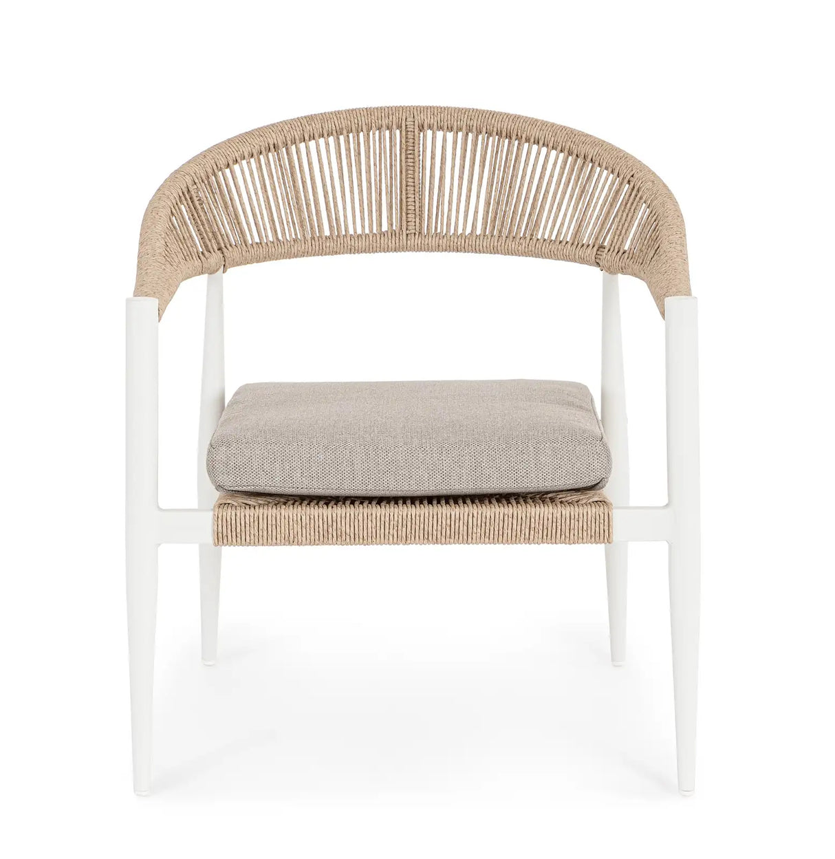 Outdoor Sessel mit Armlehnen Jandia Weiß/Beige SA27 - ZEN ZONE Furniture