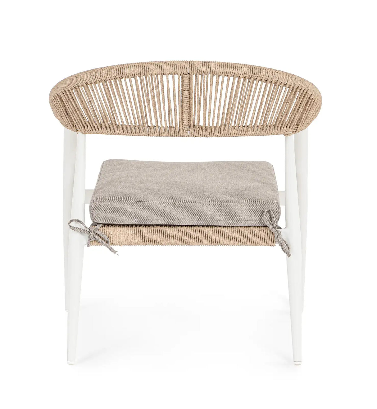 Outdoor Sessel mit Armlehnen Jandia Weiß/Beige SA27 - ZEN ZONE Furniture