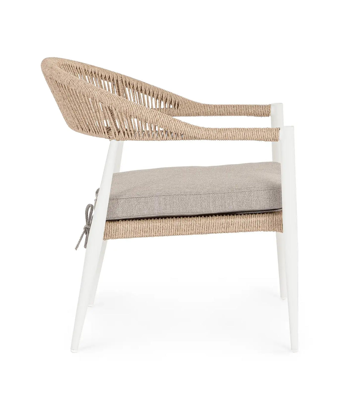 Outdoor Sessel mit Armlehnen Jandia Weiß/Beige SA27 - ZEN ZONE Furniture