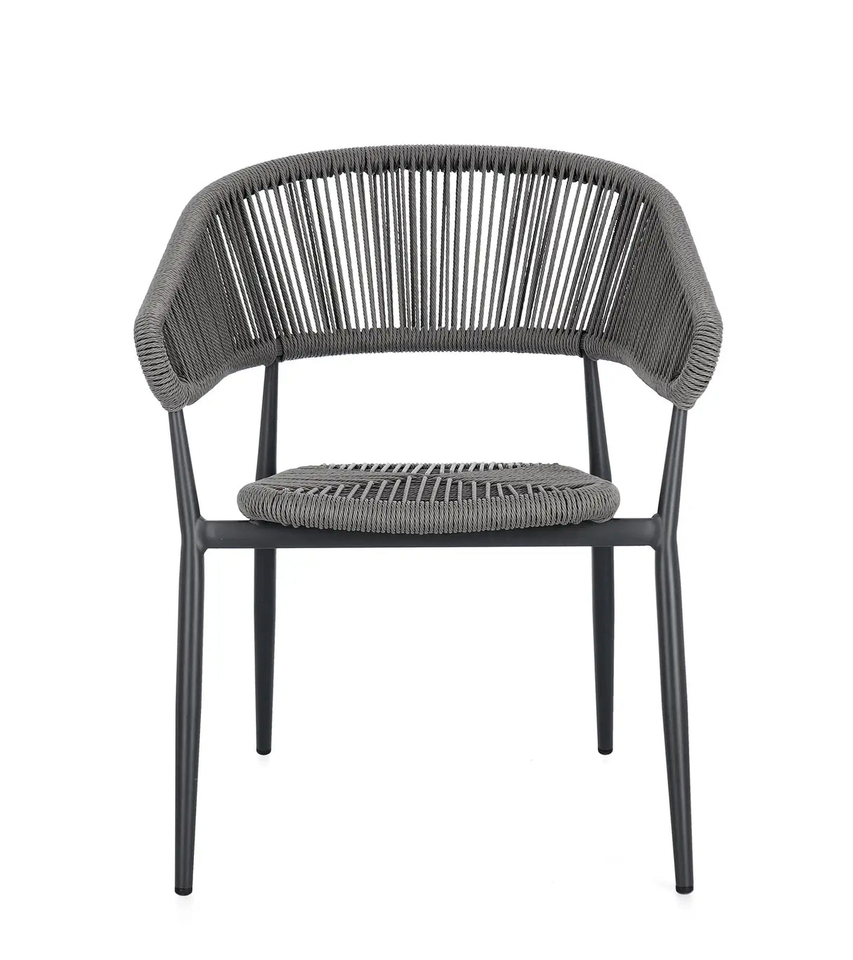 Gartenstuhl Algaida mit Armlehnen Anthrazit/Grau - ZEN ZONE Furniture