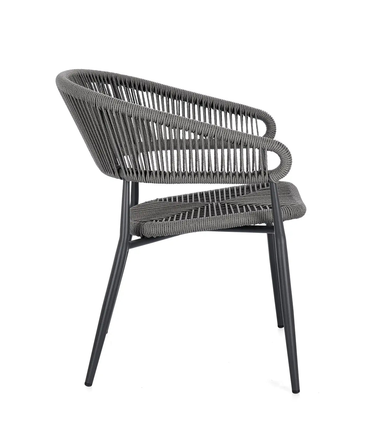 Gartenstuhl Algaida mit Armlehnen Anthrazit/Grau - ZEN ZONE Furniture