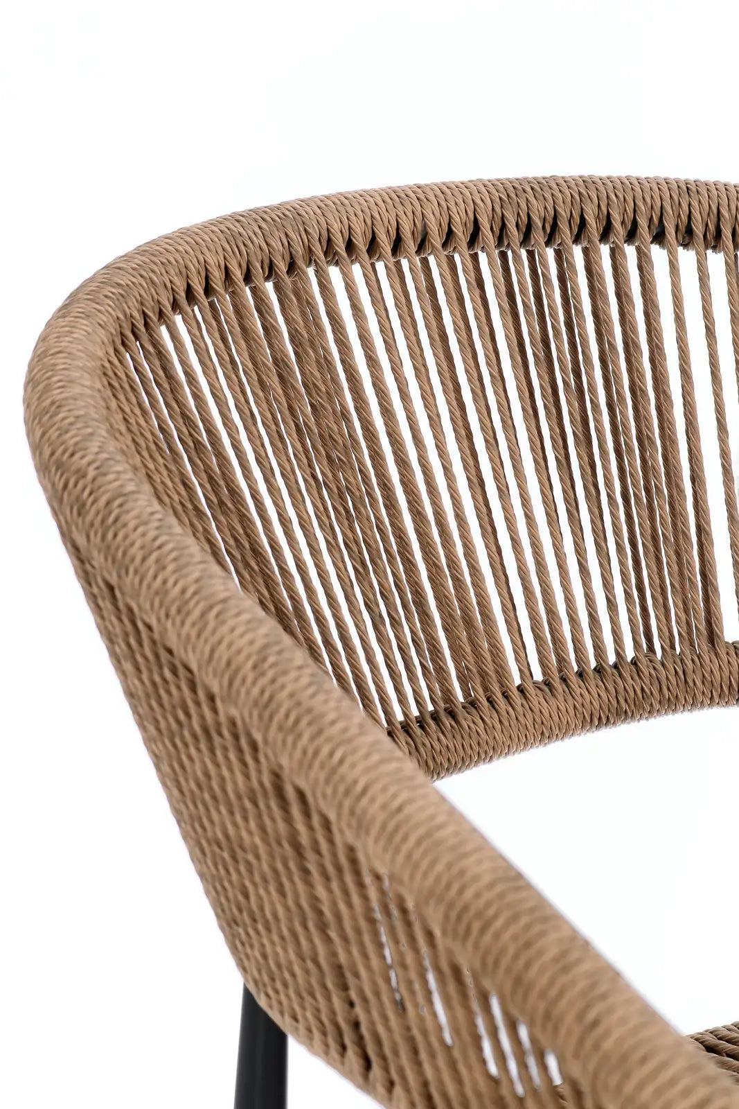 Gartenstuhl Algaida mit Armlehnen Anthrazit/Natur - ZEN ZONE Furniture