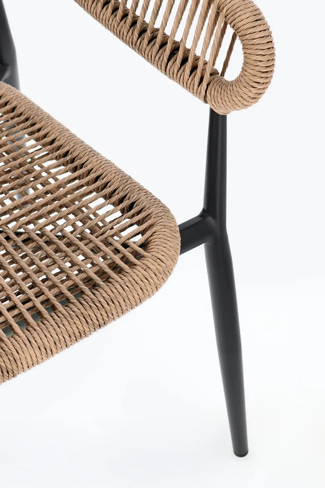 Gartenstuhl Algaida mit Armlehnen Anthrazit/Natur - ZEN ZONE Furniture