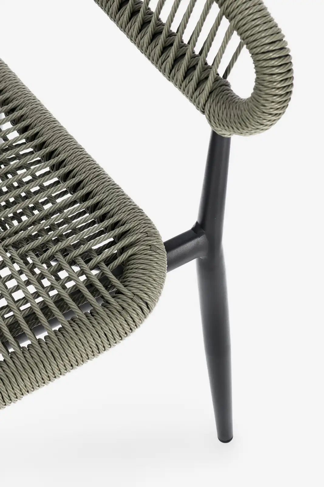 Gartenstuhl Algaida mit Armlehnen Anthrazit/Grün - ZEN ZONE Furniture