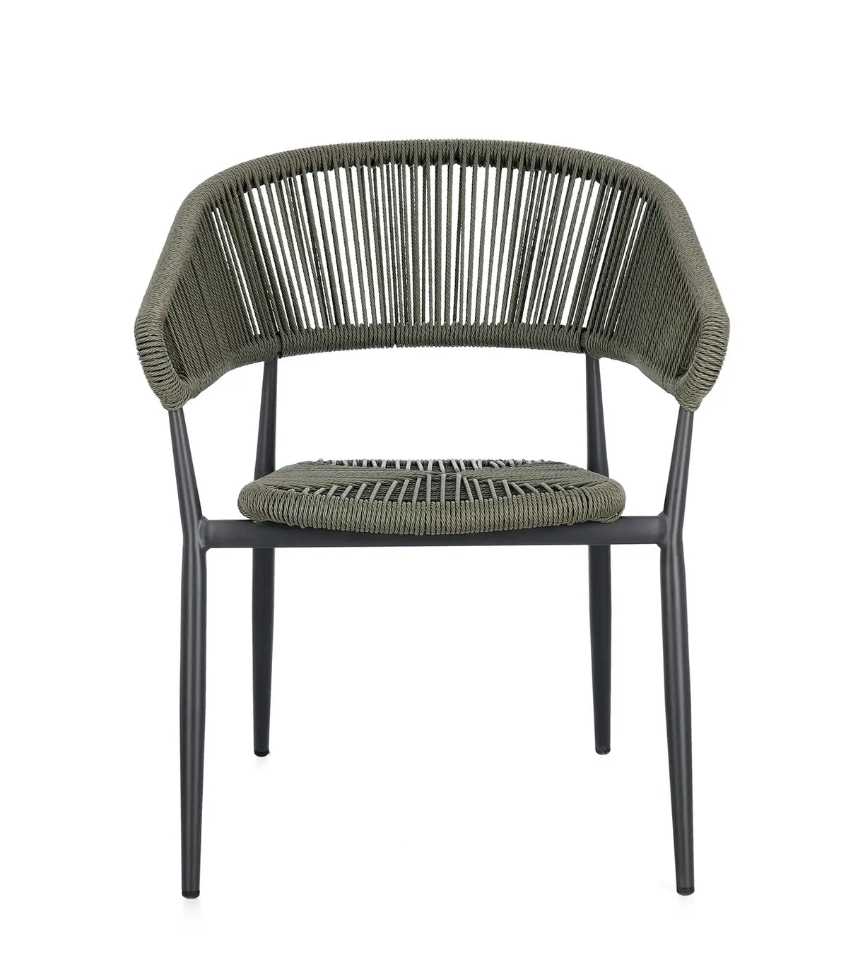 Gartenstuhl Algaida mit Armlehnen Anthrazit/Grün - ZEN ZONE Furniture