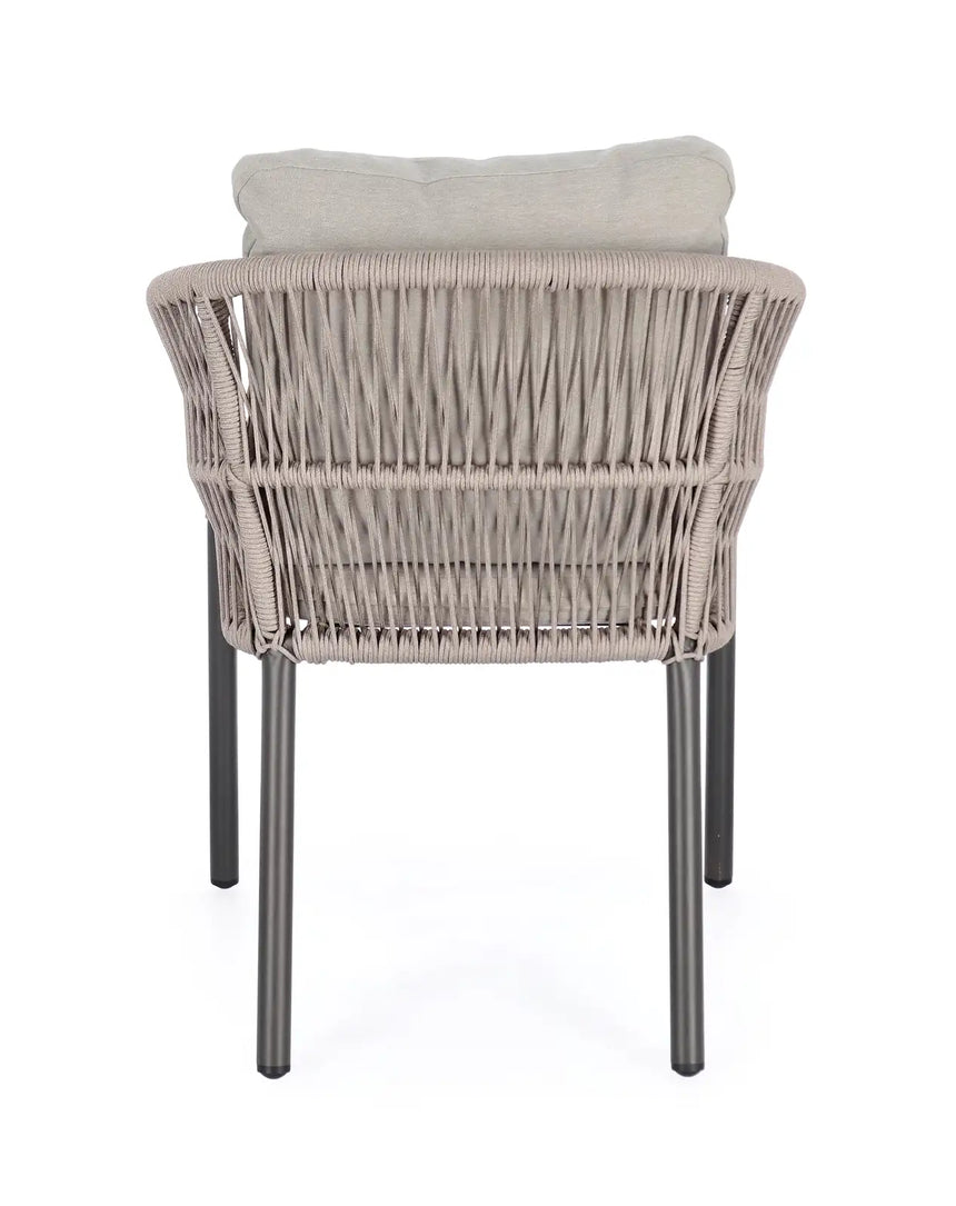 Gartenstuhl mit Armlehnen Galdana anthrazit JA60/KHAKI - ZEN ZONE Furniture