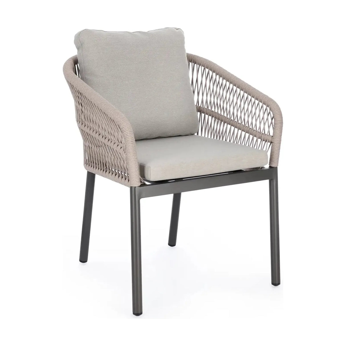 Gartenstuhl mit Armlehnen Galdana anthrazit JA60/KHAKI - ZEN ZONE Furniture