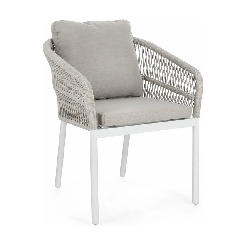 Gartenstuhl mit Armlehnen Galdana weiß JA61 - ZEN ZONE Furniture