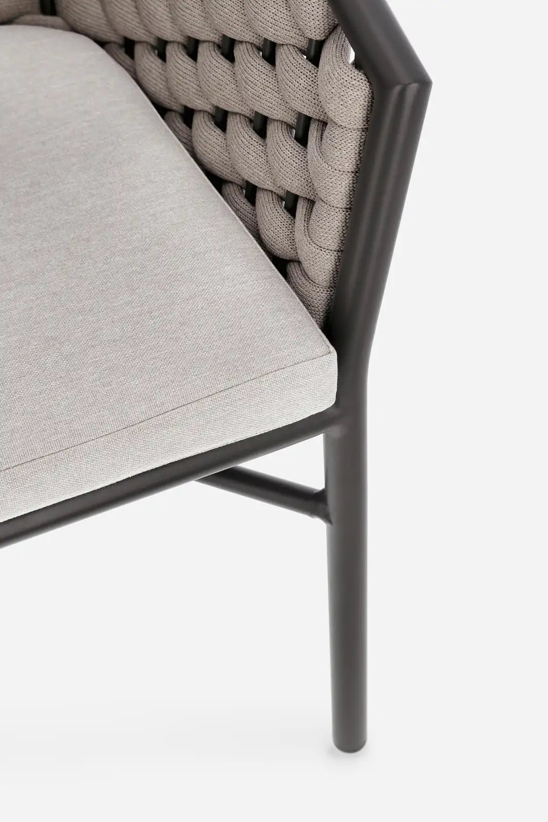 Gartenstuhl mit Armlehnen Anthrazit/Khaki - ZEN ZONE Furniture