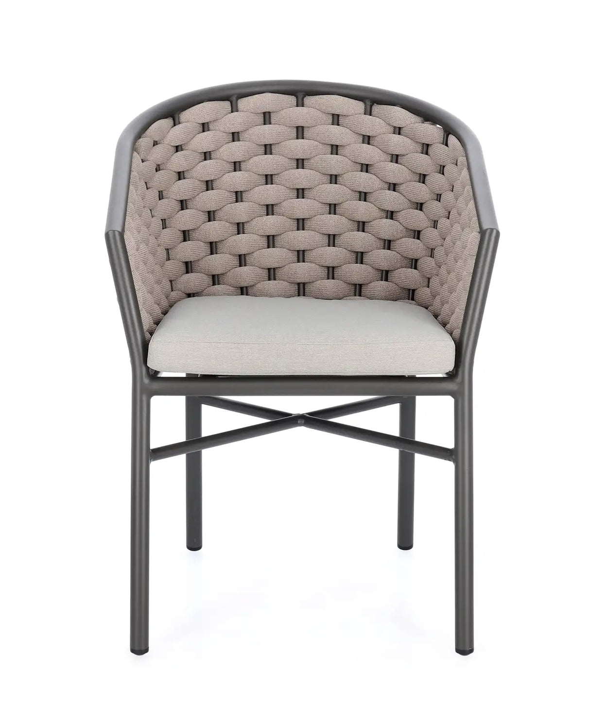 Gartenstuhl mit Armlehnen Anthrazit/Khaki - ZEN ZONE Furniture