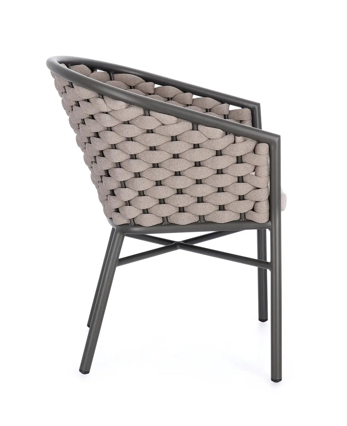 Gartenstuhl mit Armlehnen Anthrazit/Khaki - ZEN ZONE Furniture