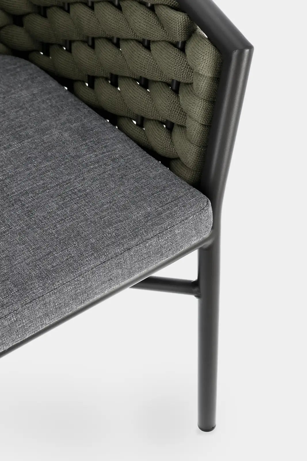 Gartenstuhl mit Armlehnen Margalida Anthrazit/Grün JA60 - ZEN ZONE Furniture