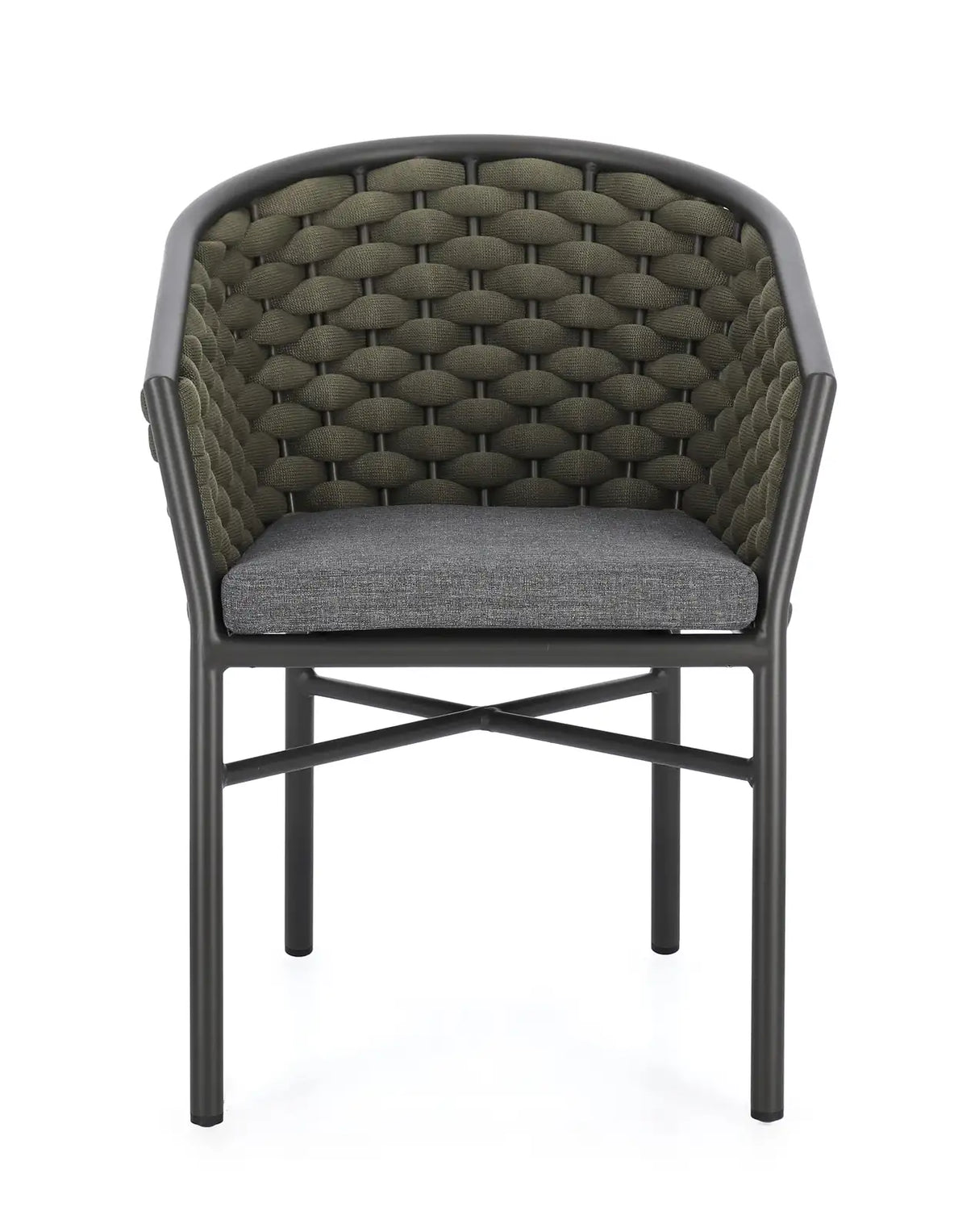 Gartenstuhl mit Armlehnen Margalida Anthrazit/Grün JA60 - ZEN ZONE Furniture