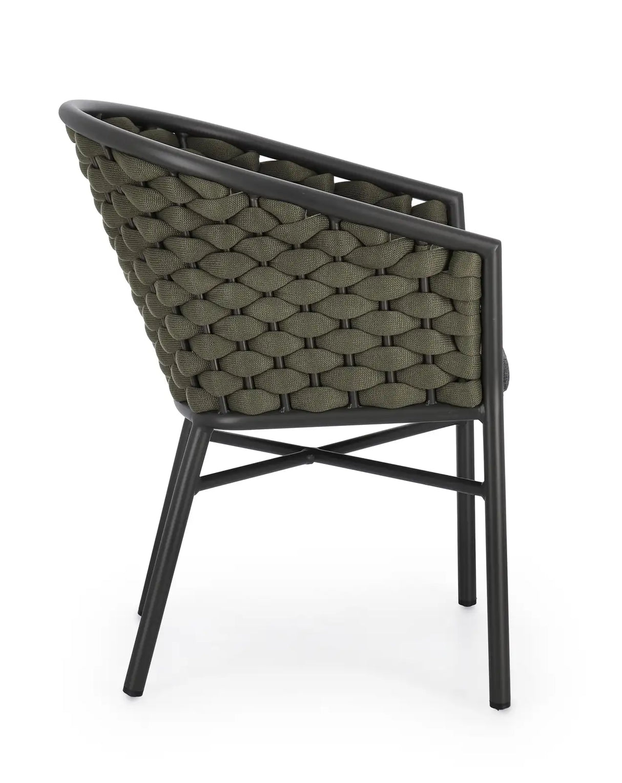 Gartenstuhl mit Armlehnen Margalida Anthrazit/Grün JA60 - ZEN ZONE Furniture