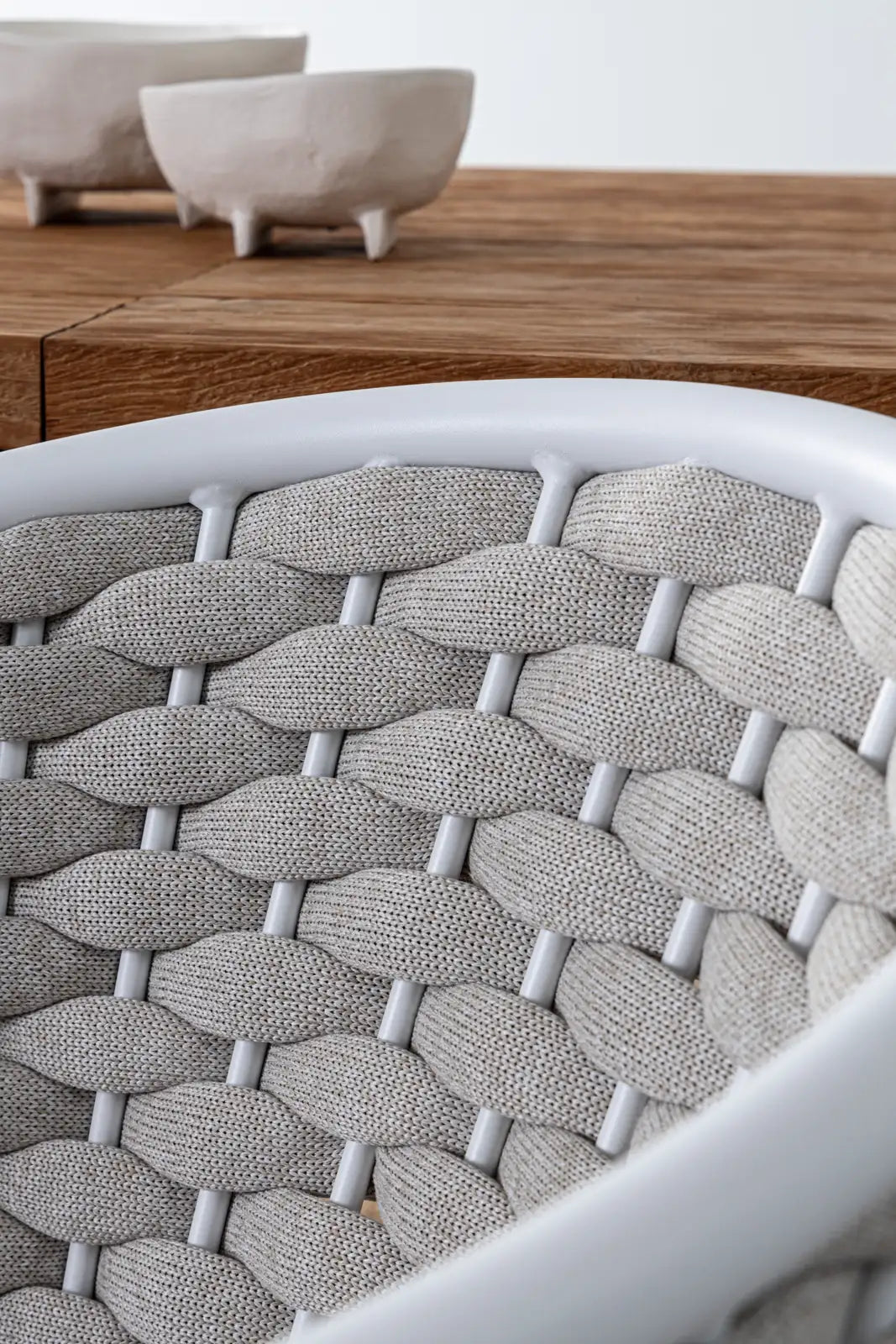 Gartenstuhl mit Armlehnen Margalida Weiß JA61 - ZEN ZONE Furniture