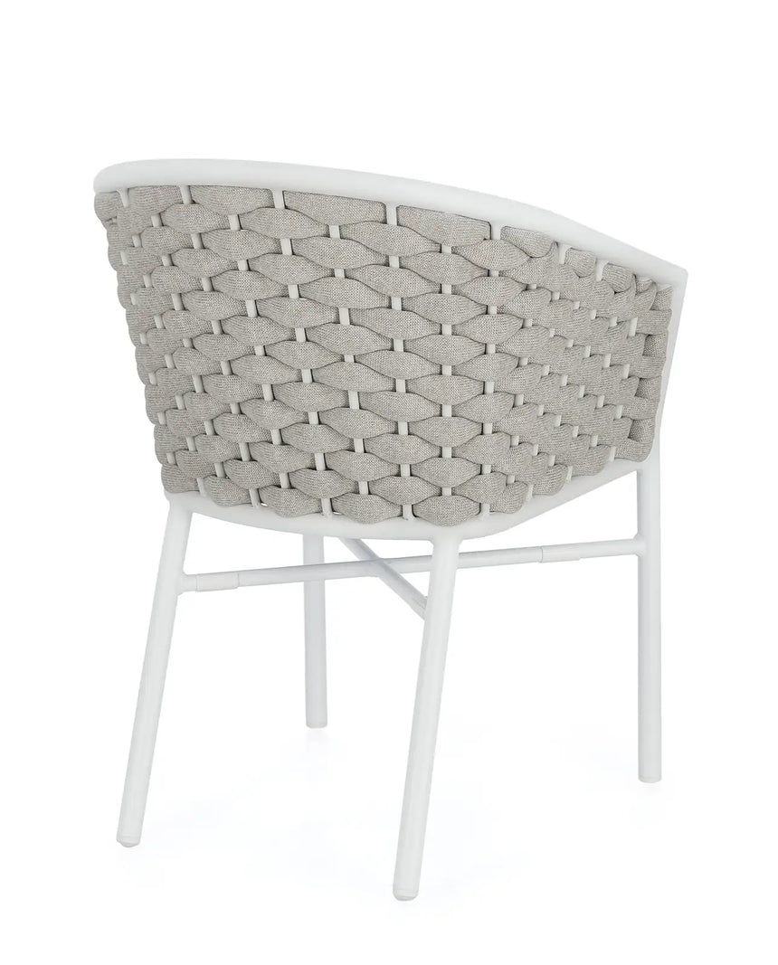 Gartenstuhl mit Armlehnen Margalida Weiß JA61 - ZEN ZONE Furniture