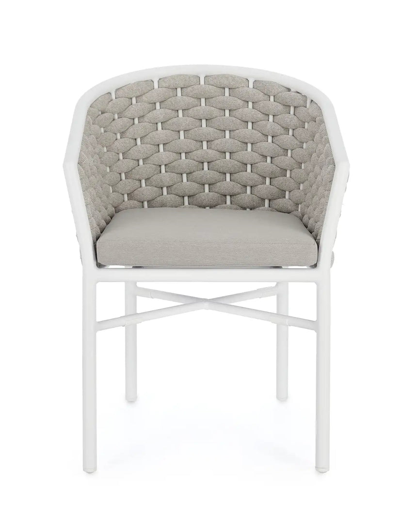 Gartenstuhl mit Armlehnen Margalida Weiß JA61 - ZEN ZONE Furniture