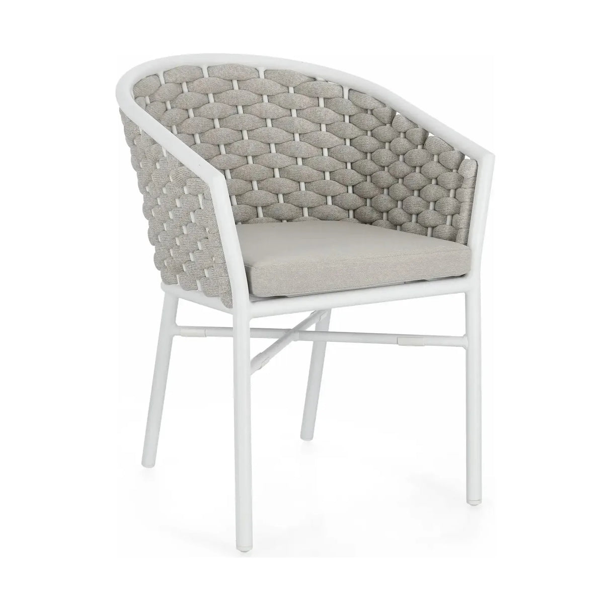 Gartenstuhl mit Armlehnen Margalida Weiß JA61 - ZEN ZONE Furniture