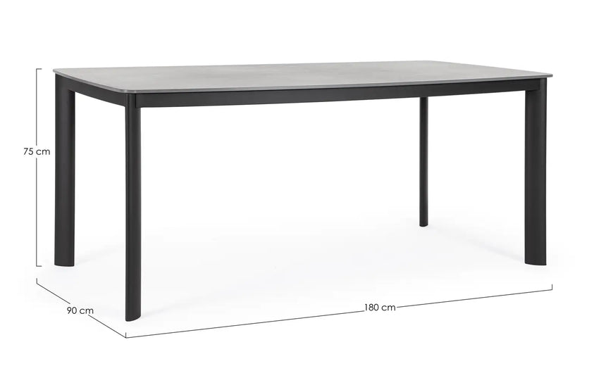 Outdoor Tisch Alcora Anthrazit JA60 180x90 cm - ZEN ZONE Furniture