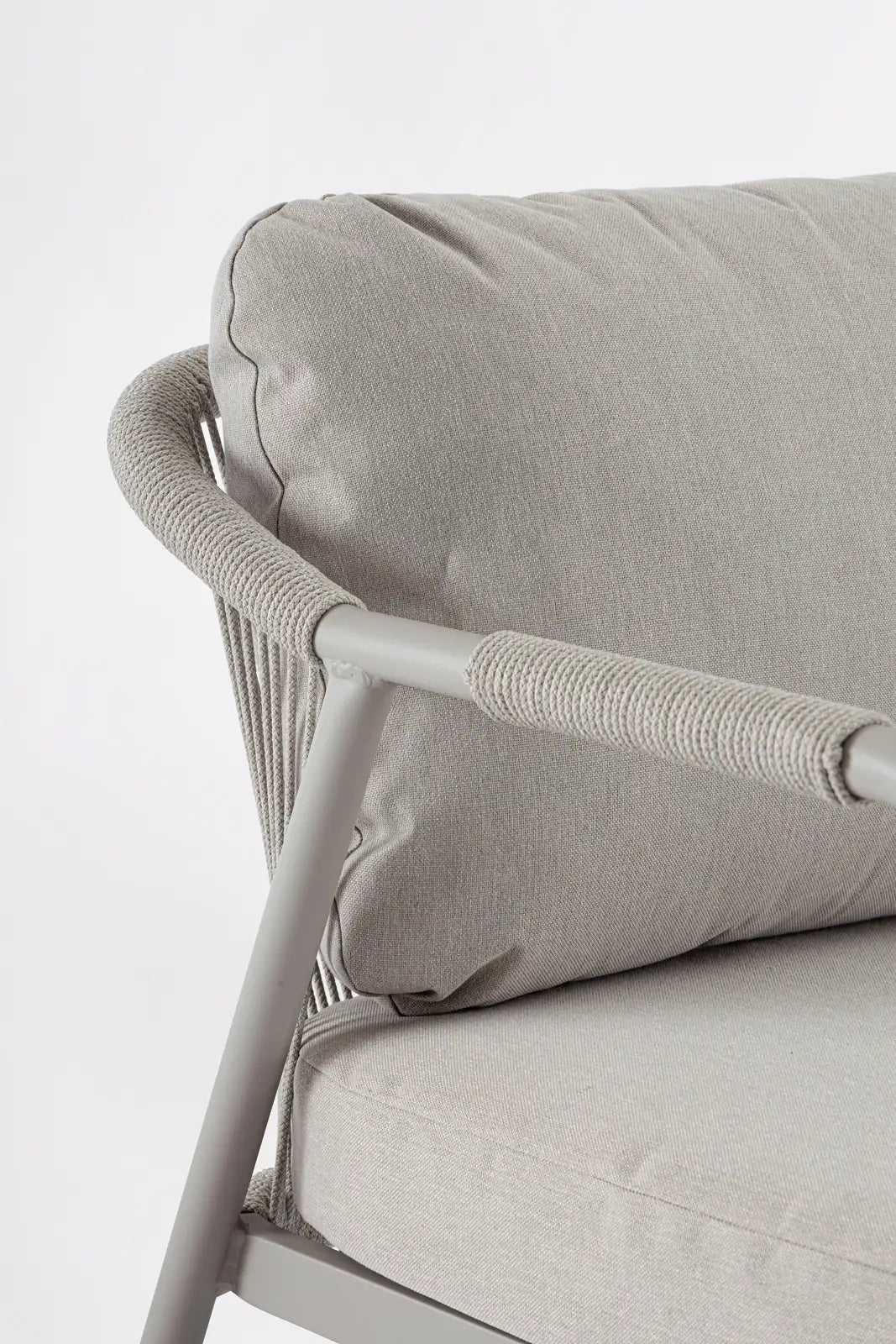 Outdoor 4er-Set Sitzgruppe Miravet C-C Saturn aus Aluminium und Seil - ZEN ZONE Furniture