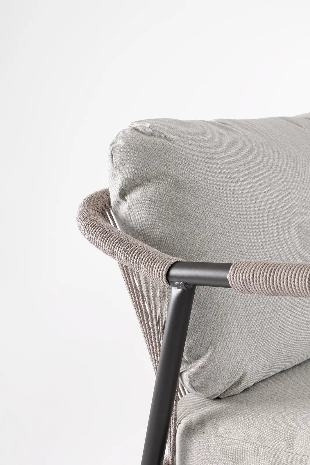 Outdoor 4er-Set Sitzgruppe Miravet JA60/KH Anthrazit aus Aluminium und Seil - ZEN ZONE Furniture