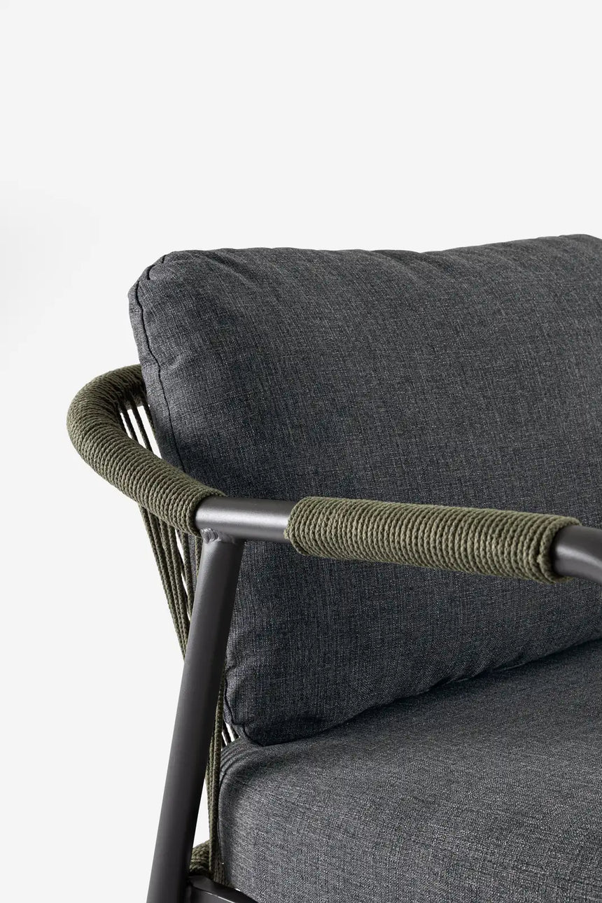Outdoor 4er-Set Sitzgruppe C-C Miravet Anthrazit/Grün - ZEN ZONE Furniture