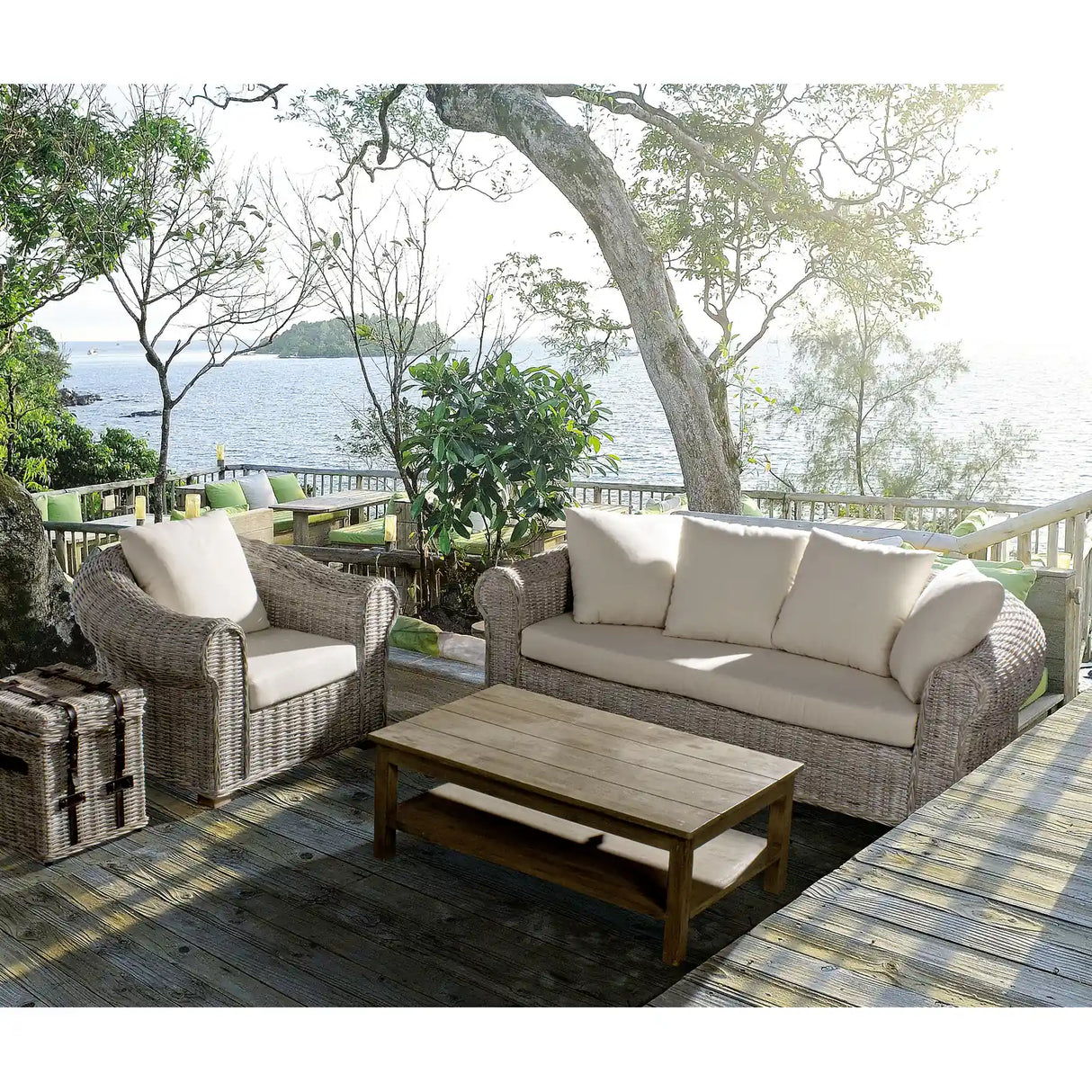 Garten-Sofa 3-Sitzer mit Kissen Coba - ZEN ZONE Furniture