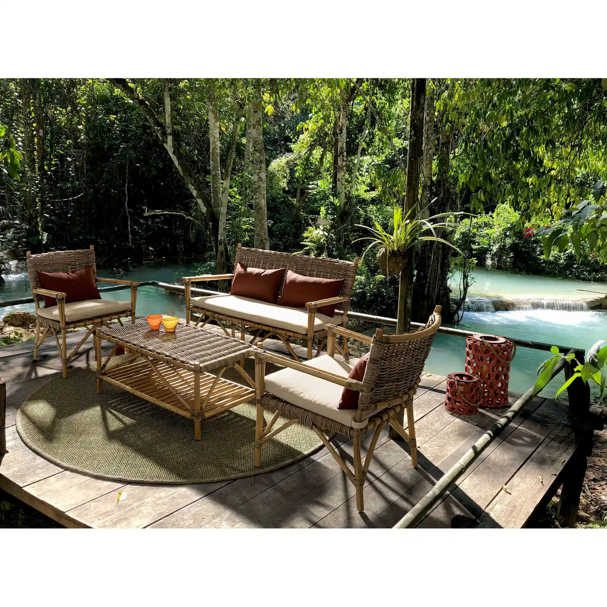 Garten-Sofa 2-Sitzer mit Kissen Tarifa - ZEN ZONE Furniture