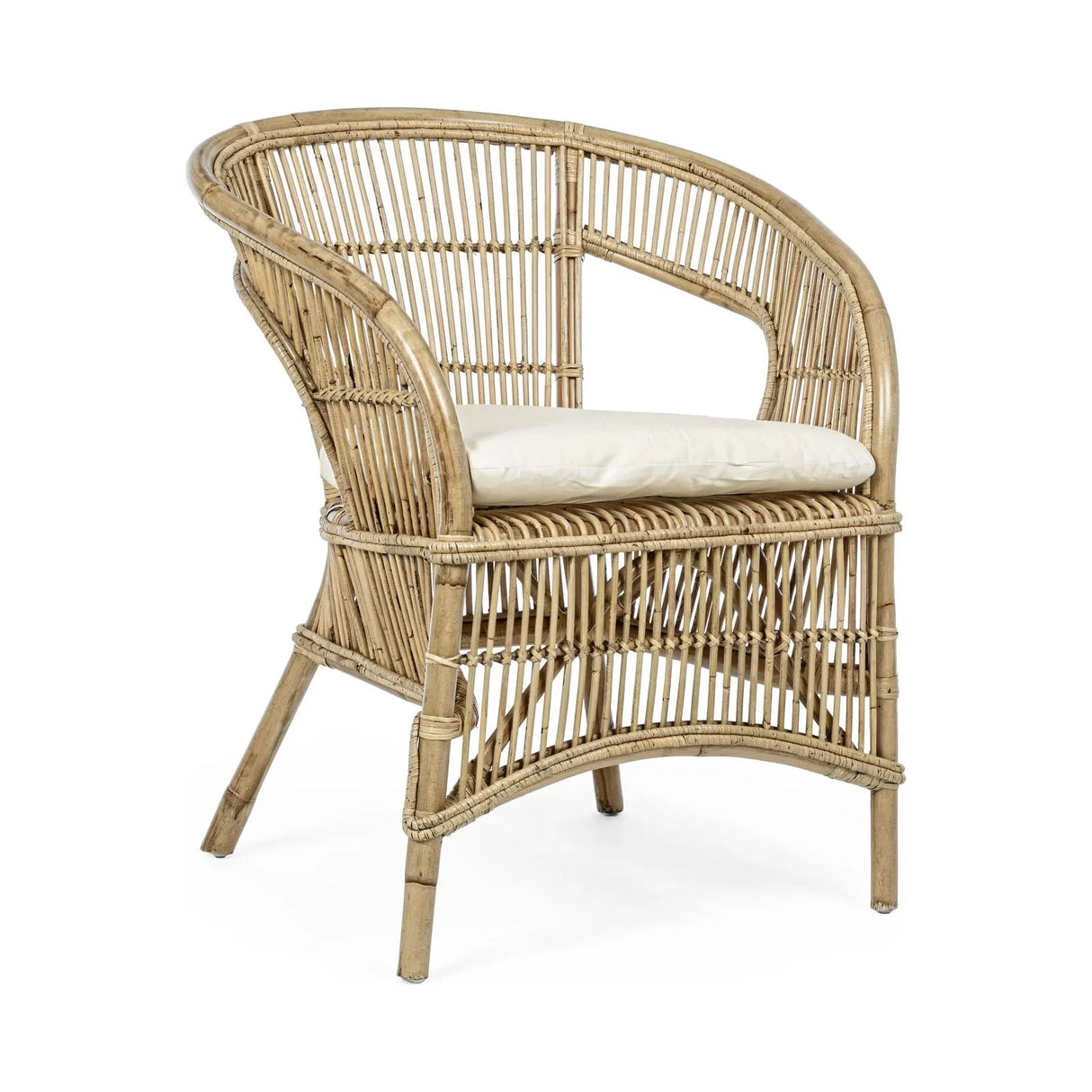 Consuelo Sessel Natur mit Kissen - ZEN ZONE Furniture