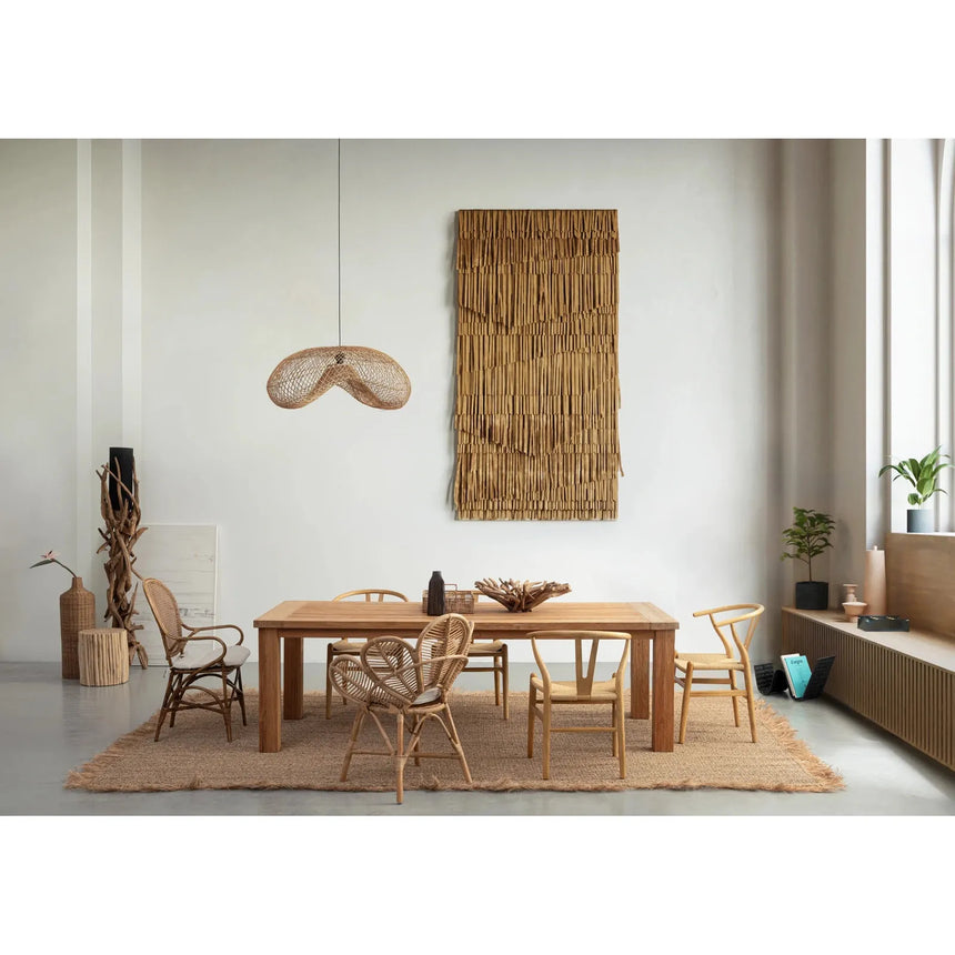 Flores Natur Stuhl mit Armlehnen mit Kissen - ZEN ZONE Furniture