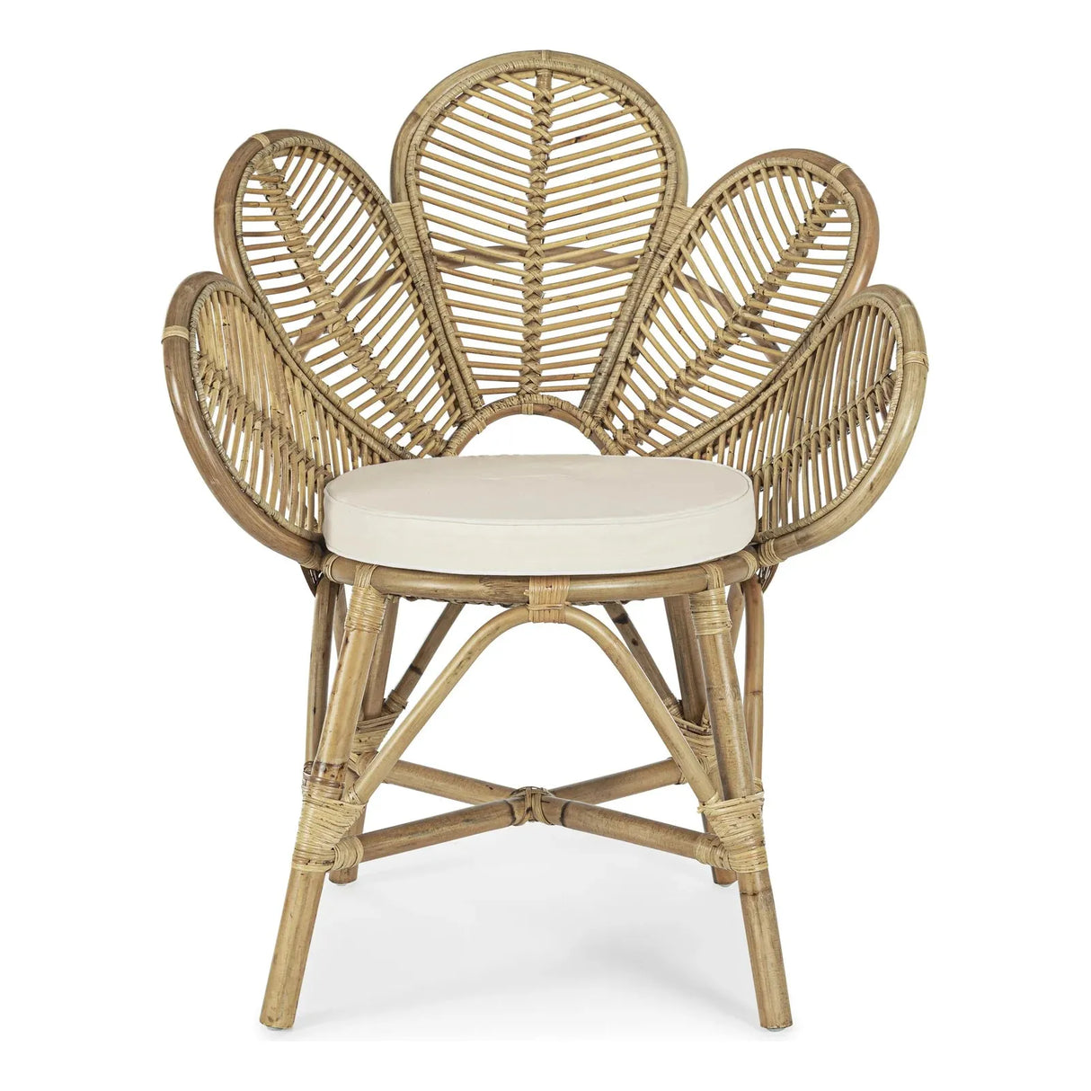 Flores Natur Stuhl mit Armlehnen mit Kissen - ZEN ZONE Furniture