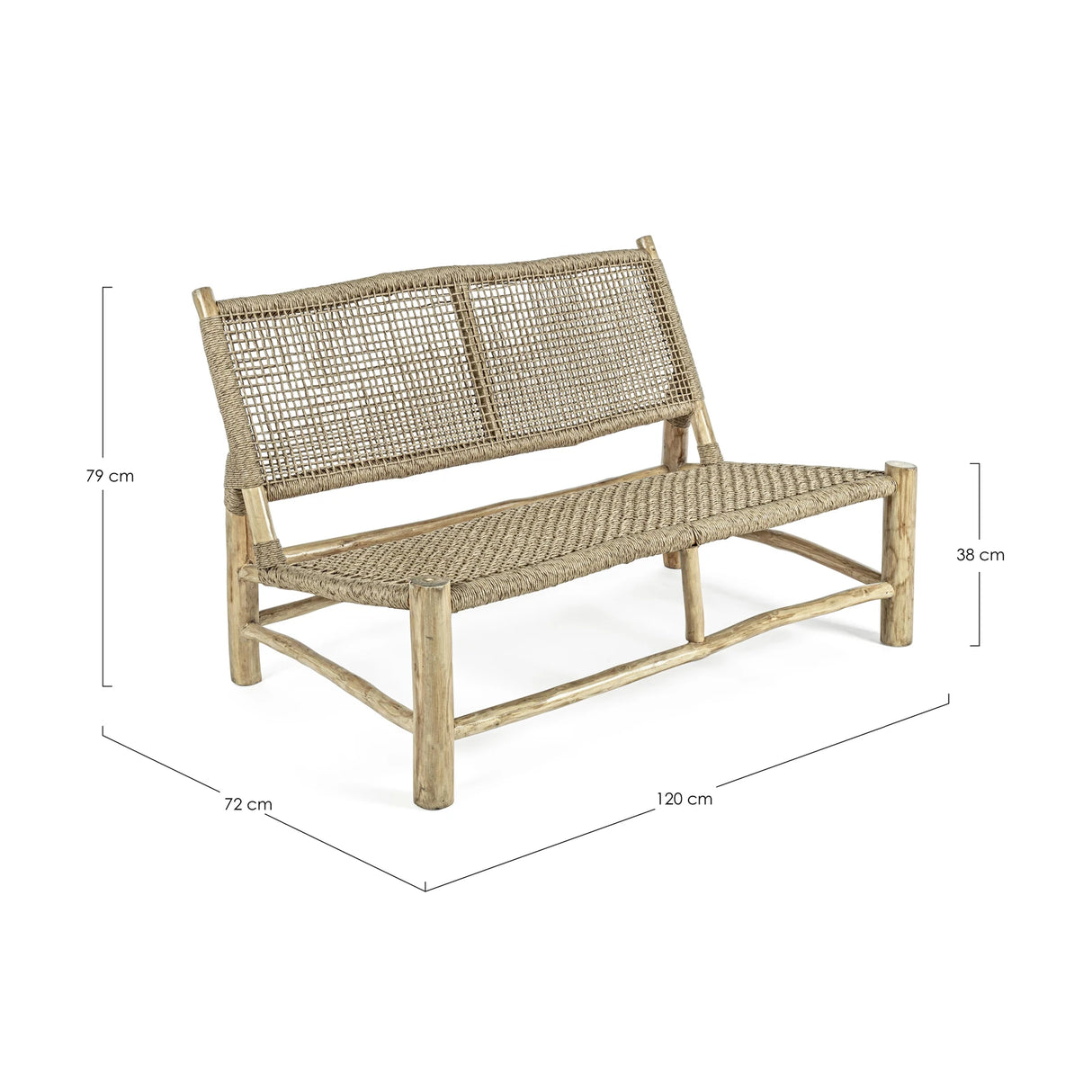 Garten-Sofa 2-Sitzer Lampok - ZEN ZONE Furniture