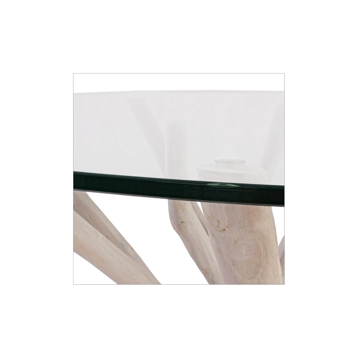 Esstisch mit Glasplatte Rund 110x110cm Sahel - ZEN ZONE Furniture